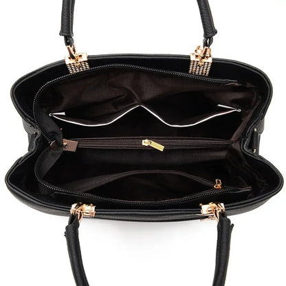 Women Messenger Bags With Flower Pendant Office Ladies Fashion Totes Pure Handbag For Female New Crossbody Shoulder Bags