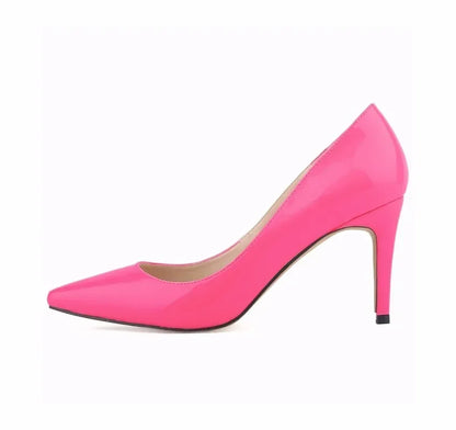 Large Size Women Pumps Classic Pointed Toe High Heels Sexy 9cm Stilettos Female Elegant Comfort Ladies Red Wedding Party Shoes