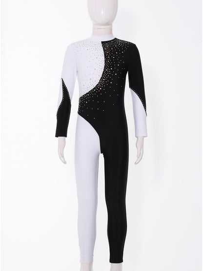 Kids Girls Long Sleeve Gymnastics Leotard Bodysuit Teens Gymnastics Jumpsuit for Girl Children Ballet Dance Costume Dancewear