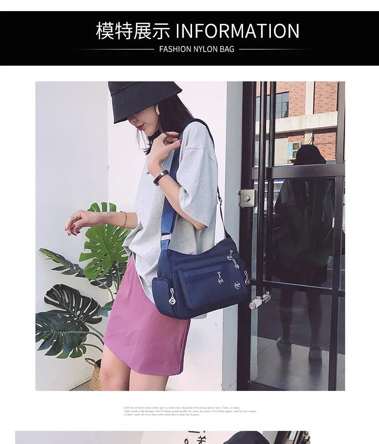 Fashion Casual Crossbody Shoulder Bag Women Bag Nylon Waterproof Messenger Bags For Lady Handbags High Quality Multifunctional