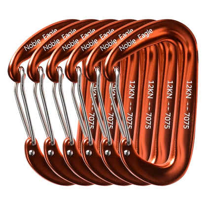 6Pcs 12kn Carabiner Set D Ring Heavy Duty Aluminum Tactical Carabiners Clips Camping Hiking Climbing Hook Hammock Outdoor Gear