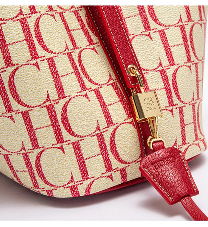 CH Large Capacity Commuter Travel Handbag Luxury Brand Fashion Texture Letter Printed Women's Shoulder Bag