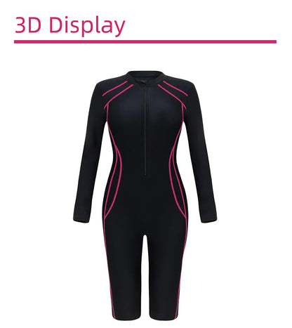 Women's Swimsuit With Sleeve One Piece Bathing Suit Female Beachwear Sport Style Swimming Costume Woman Swimwear Surfing Suit