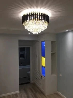 Villa Luxury Living Room Chandelier K9 Crystal Restaurant Pendant Lights Modern Ceiling Chandelier Dining Table Indoor Home Lamp