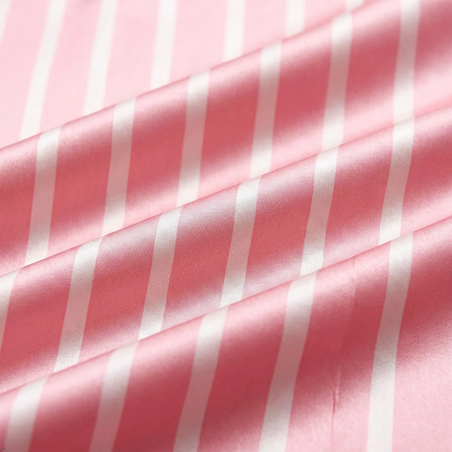 Women's Plus Size 7 Piece Soft Smooth Rayon Pajama Set, V-Neck Loungewear, Pink Striped Sleepwear