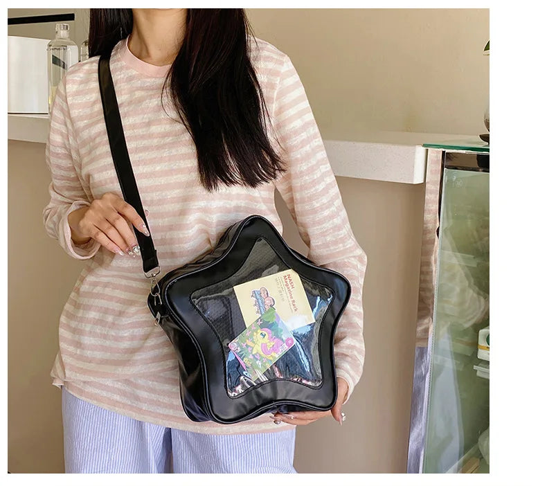 Japanese Style Minimalist Cute Aesthetic Shoulder Bag for Students Kawaii Crossbody Purse Street Fashion Ita Bags Handbags bolso