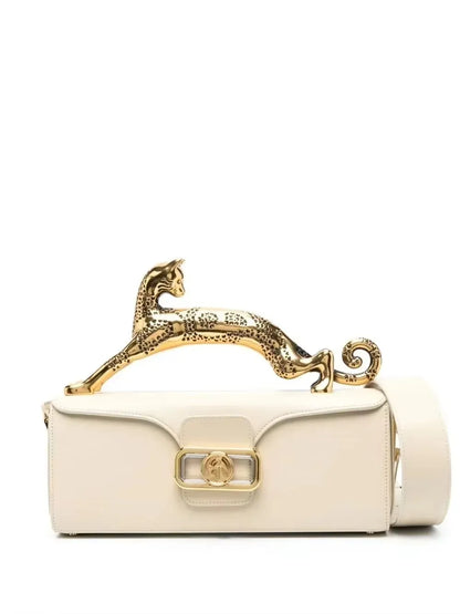 Pencil Cat Bags for Women Famous Luxury Brand Metal Handle Designer Handbag Fashion Rectangular Box Shape High End Shoulder Bag