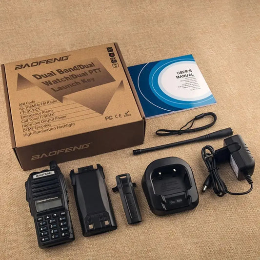 Practical bestseller BAOFENG  UV-82 Dual Band Walkie Talkie High Power Noise Reduction Long Range Portable Two Way Radio