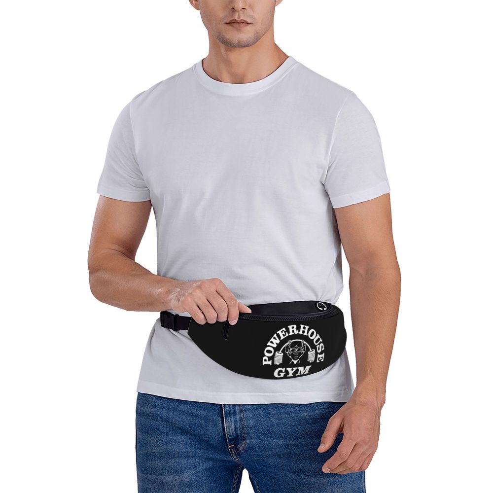 Powerhouse Gym Fanny Bag Custom Bodybuilders Fitness Crossbody Waist Pack Men Women Cycling Camping Phone Money Pouch