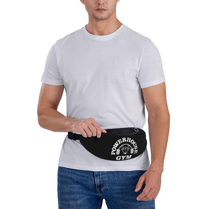 Powerhouse Gym Fanny Bag Custom Bodybuilders Fitness Crossbody Waist Pack Men Women Cycling Camping Phone Money Pouch