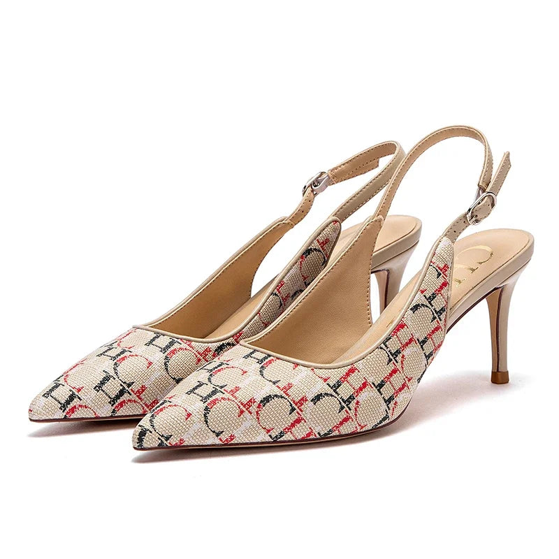 2024 Heels CHCH Women's 7cm High Heels Ankle Strap Heeled Sandals Wedding Party Dress Shoes