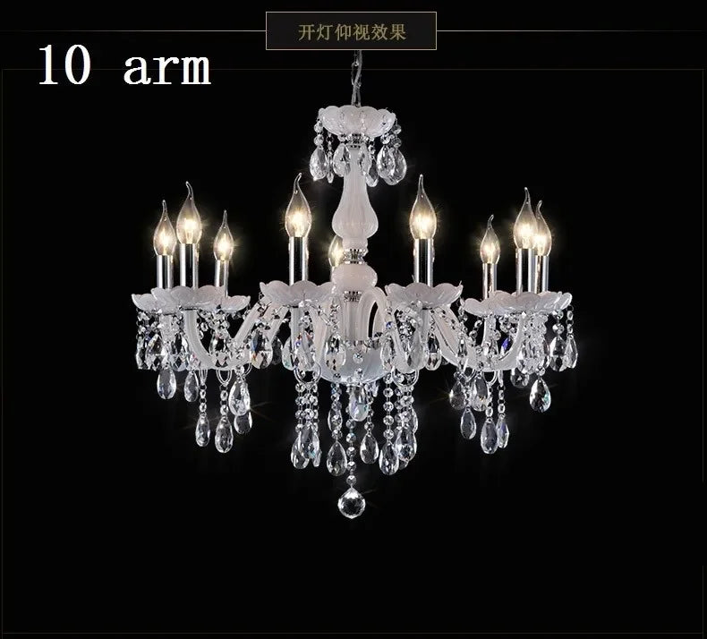 Vintage Elegant Ceiling Lamps Crystal Lustre Chandelier Living Room Dining Table Light Led Hanging Chandelier Home Appliance