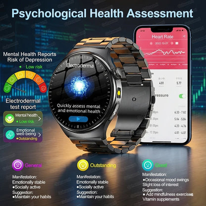 New Upgraded Heart Health Check Smart Watch Uric Acid Five Organ Examination Blood Pressure BT Call ECG smart watches Man 2026