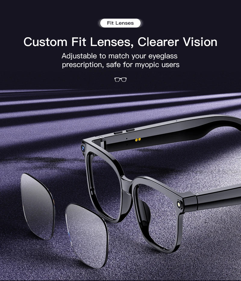 2026 Smart AI Glasses Men New 4K HD 800W pixel Camera 32GB Memory 120+ Translation ChatGPT Music Shoot Photos &Video Sunglasses