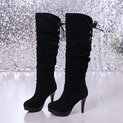 Women Boots Luxury Knight Women Length Boot Fashion Sexy Soft Leather Shoes Leather Elegant Comfortable Knee High Boots