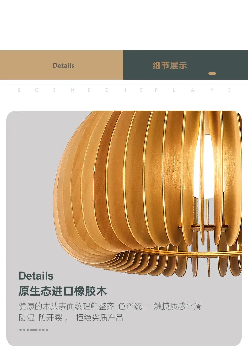 Bamboo Pendant Lights Hand Woven Ceiling Weaving Chandelier Lamp Rattan Wicker Hanging LED Fixtures Home Bedroom Bamboo Art Lamp