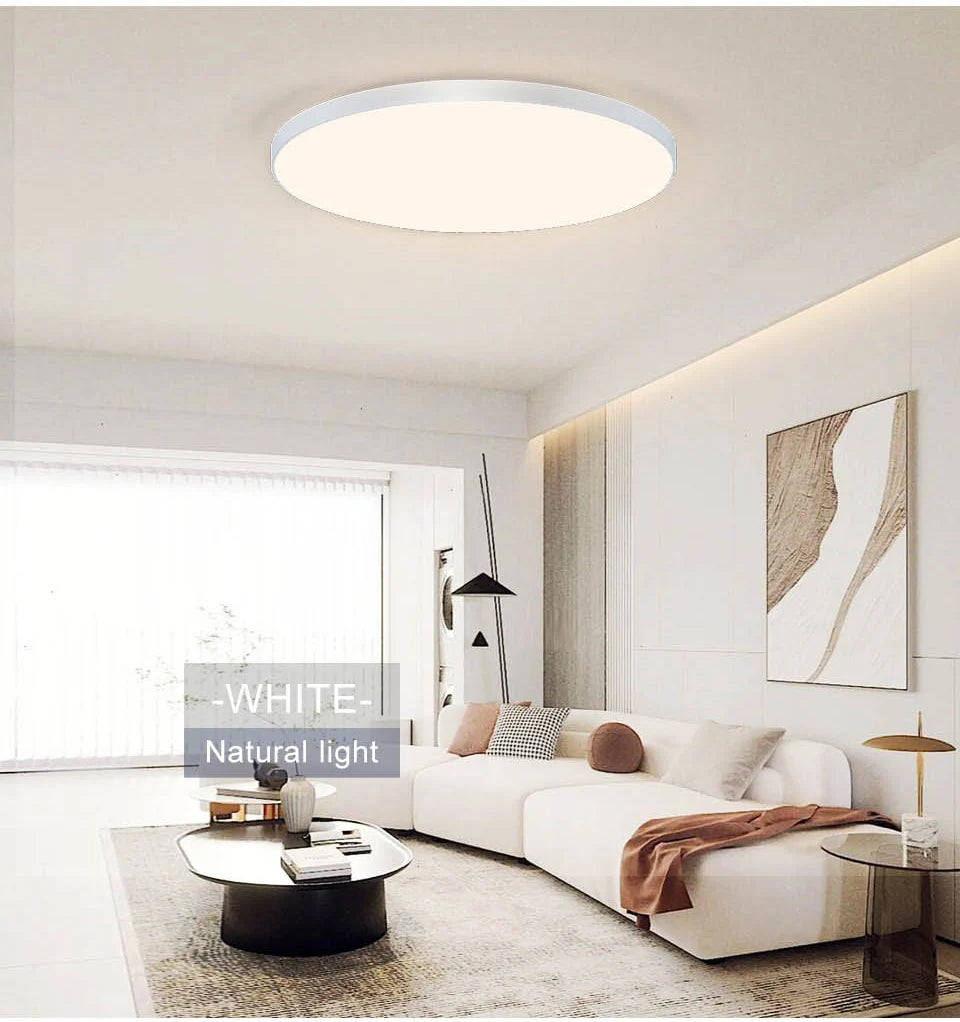 MARPOU Smart Ceiling Lamp LED Lamp for Bedroom Large Ceiling Lamps LED Lights with Remote Control Dimmable LED Lights for Room