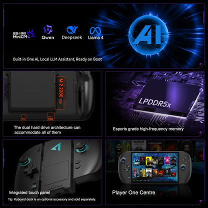 ONEXPLAYER X2 Mini 3-in-1 Handheld Game Console Intel Arc G3 Extreme 8.8'' AMOLED 144Hz Windows Portable Gaming PC Tablet Laptop