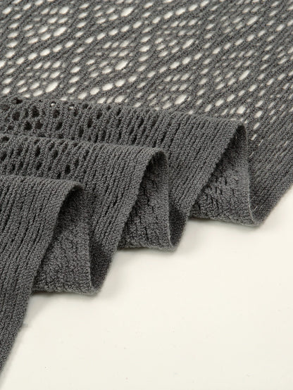 Knit Hollow Out Fake Collar Warm Tassel Shawl Scarf Fashion Pullover Lightweight Solid Knitted Large Scarfs Women Muffler Wrap