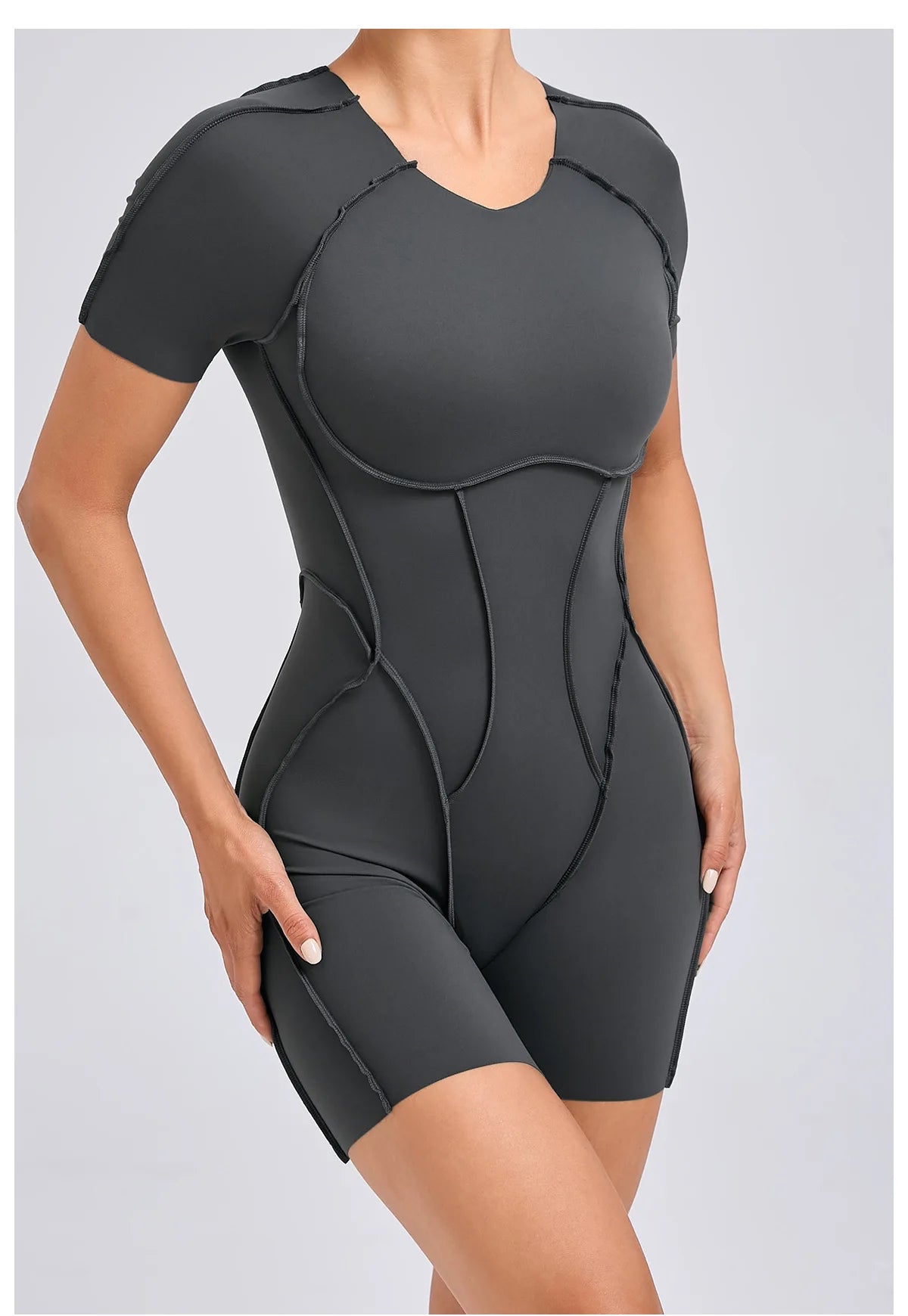 Women's Sports Jumpsuit Kit Yoga Fitness Bodysuit Hip-lifting Open Back Tight High Elasticity Outdoors Gym Workout Sexy Clothes