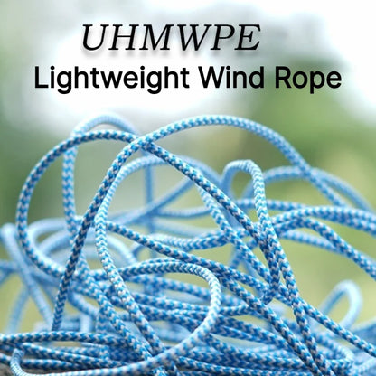 1.8mm UHMWPE Tent Guyline Rope Ultralight High‑Strength Tent Cord with 20m Guy Line for Camping Tent Canopy Backpacking Outdoor