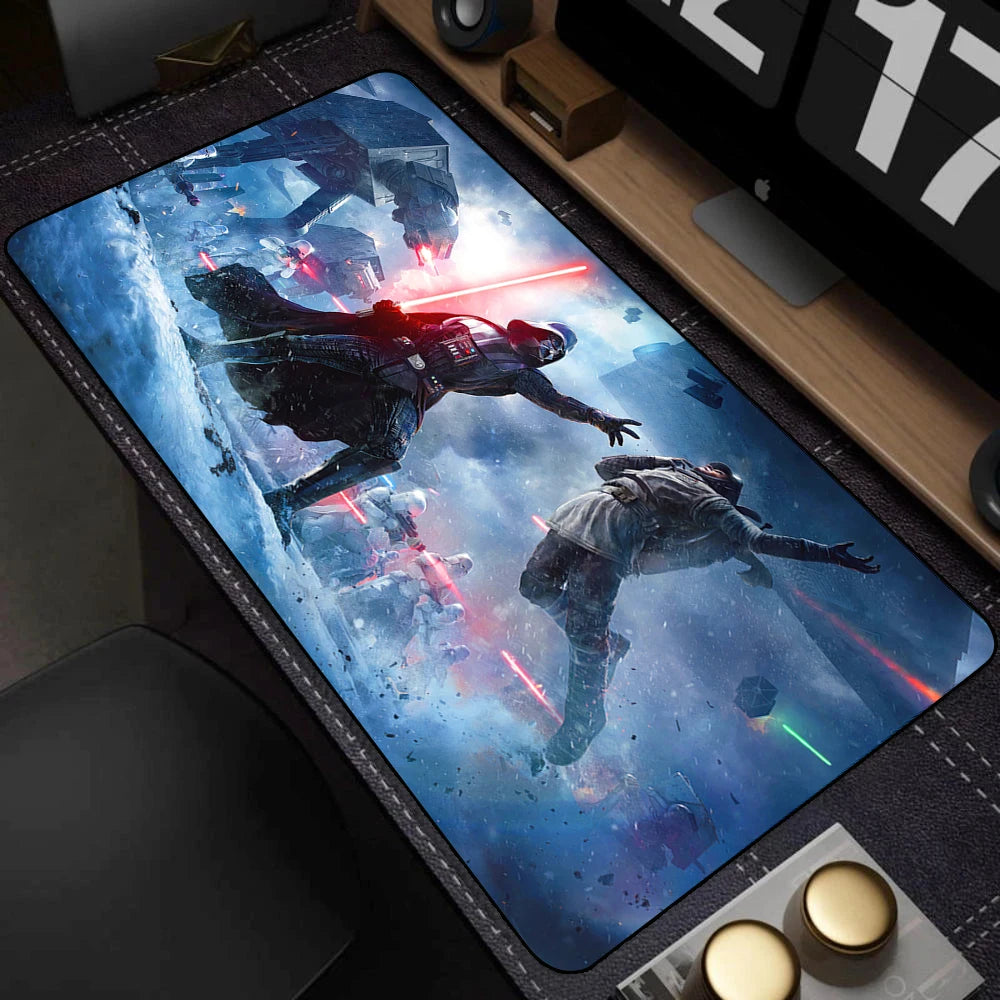 PC Gaming Non-slip Mouse Pad 400x900mm Lock Edge Keyboard Mouse Mat Large Gamer Rubber Antislip Base Desk Mat Star Wars Mousepad