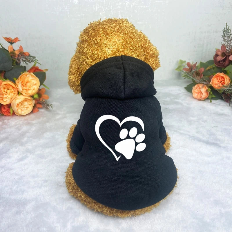 Puppy Pet Hooded Sweatshirt Autumn Winter Two-legged Pocket Cat Dog Clothes