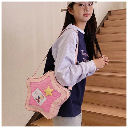 Japanese Style Minimalist Cute Aesthetic Shoulder Bag for Students Kawaii Crossbody Purse Street Fashion Ita Bags Handbags bolso