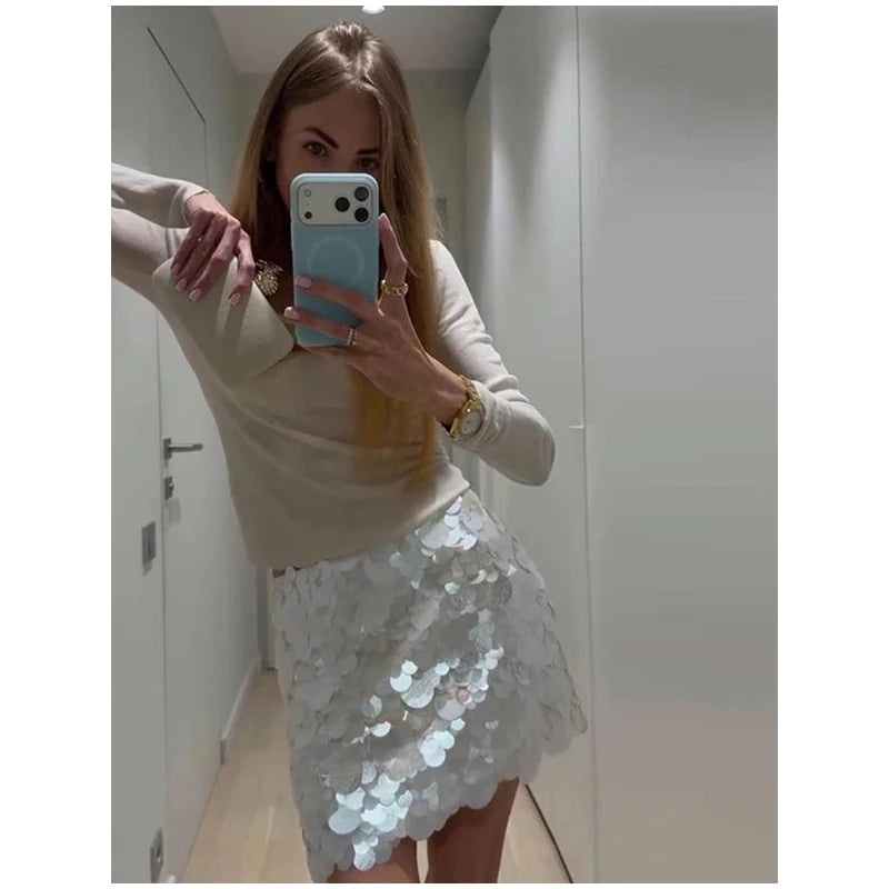 Sexy Sequin Sling Slim Short Dress Women Chic Sleeveless Off Shoulder Slim Dresses 2026 Lady Evening Party Club Vestidos New