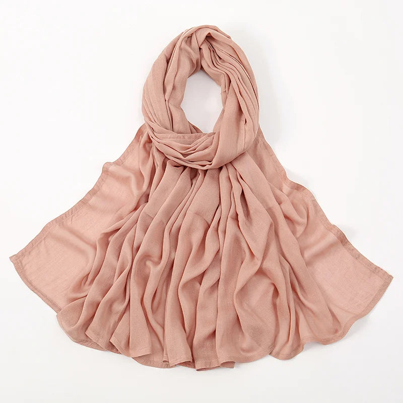 New Big Size Solid Rayon Modal Hijab Scarf Women Muslim Headscarf Wraps Shawl Femme Musulman Headband Islamic Turban 190*85cm
