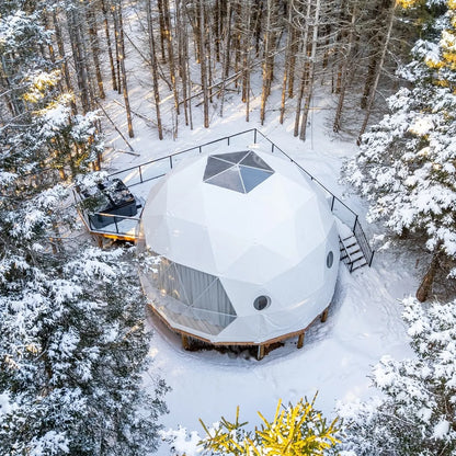 9M Luxury Geodesic Dome Tent Waterproof PVC Outdoor Glamping Hotel Resort Restaurant Camping Event Customizable Dome House
