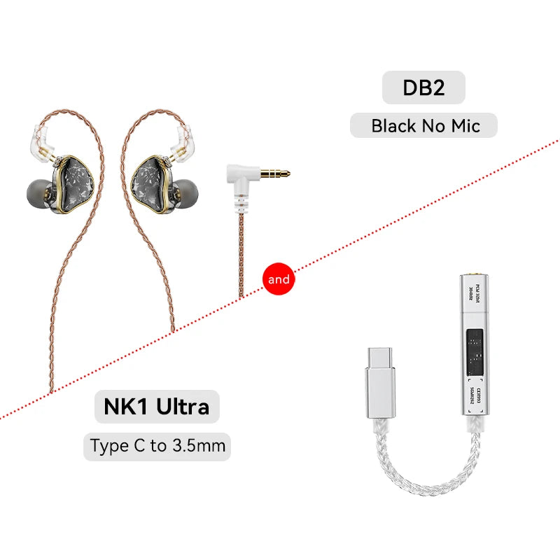 NICEHCK DB2 Wired Earbud IEM 1DD+1BA Hybrid Dual Driver HiFi Earphone With 0.78 2Pin Interface Warm Vocal Music In Ear Monitor