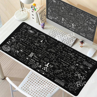 Formula Science Mousepad XXL Black Desk Mats MousePads Keyboard Pad Geometric Math Formula Gamer Anti-slip PC Extended Table Mat