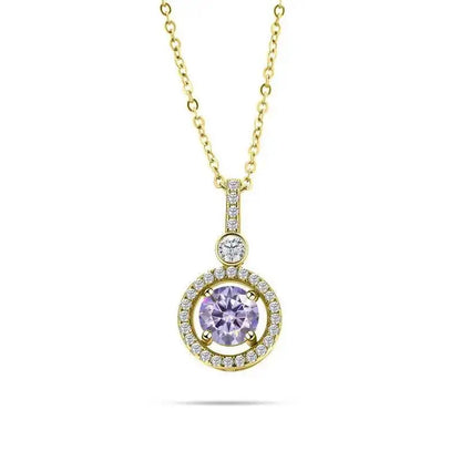 925 Sterling Silver Double Circle Halo Two Stone Drop Pendant Necklace Round Cut D VVS1 Multi Color Moissanite Fine Jewelry