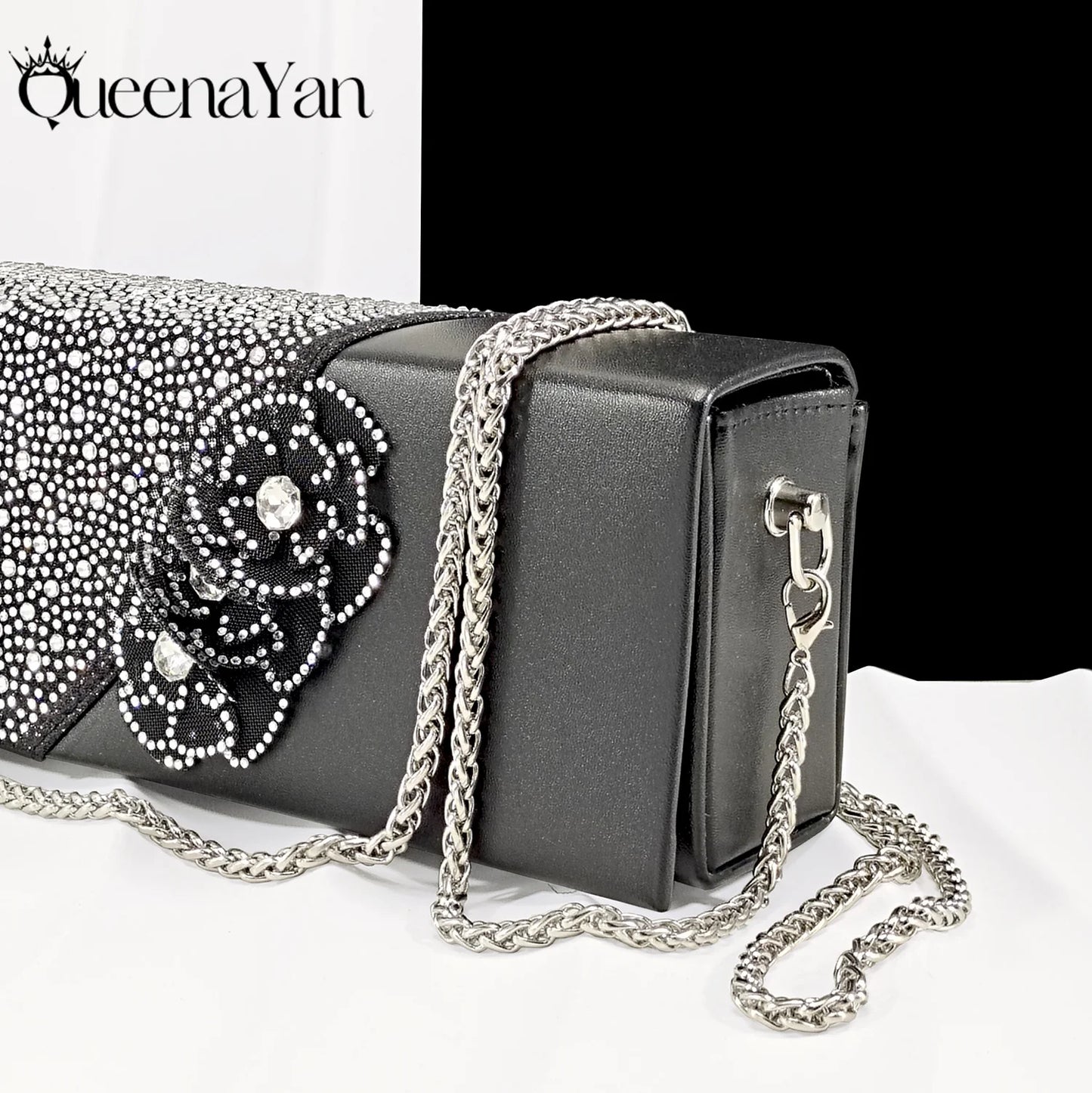 QueenaYan Elegant African-Inspired Evening Shoes and Handmade Clutch Set Pointed Toe High-Heel Women's Footwear and Matching Bag
