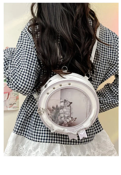 2026 New Sweet Y2k Aesthetic Shoulder Bags Women Kawaii Fashion Casual Backpacks Trendy transparent Travel Crossbody Ita Bags