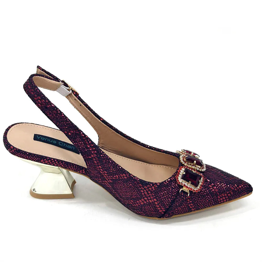 Newest Style Teal Sky Color Platform Design Peep Toe Ladies Shoes Matching Bag Set For Mature Women Heel Party Pump