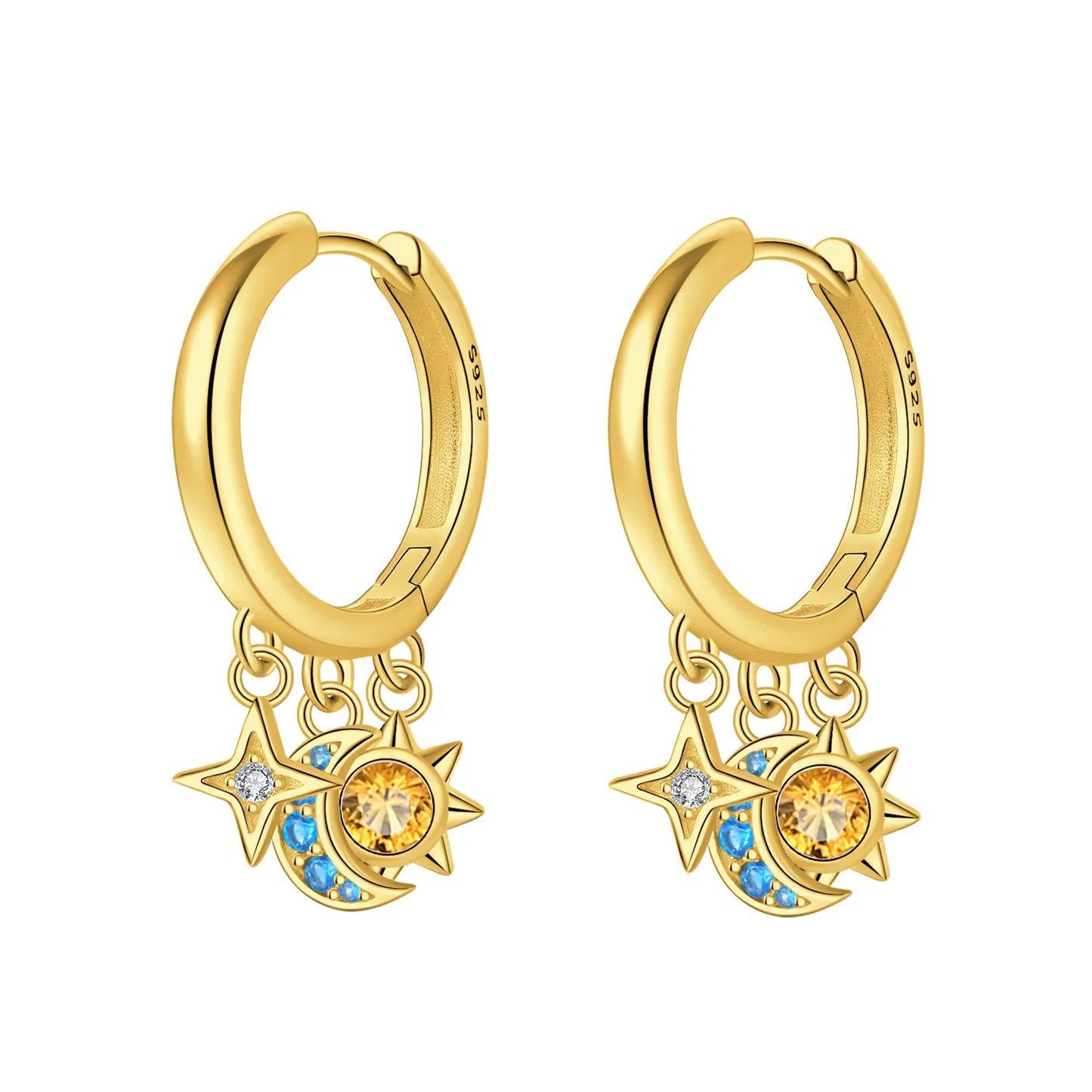 Original 925 Sterling Silver Heart Vintage Luxury Earrings Fashion 18K Gold Hoop Earrings for Women Piercing Jewelry Aretes 2026