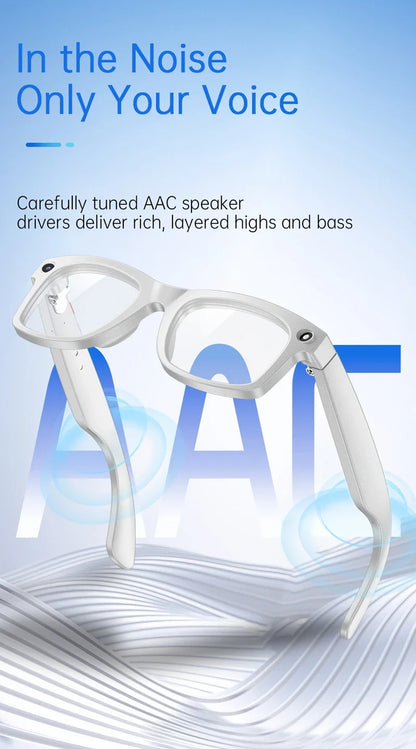 Smart Glasses AI Translation 8MP HD Camera 4K Shooting Image Bluetooth Call Recording Music Smart Sunglasses
