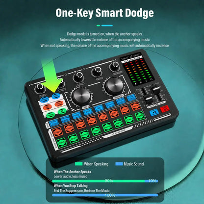 Live Sound Card with Condenser Microphone Kit, Audio Equipment for Live Streaming Podcast Recording Karaoke