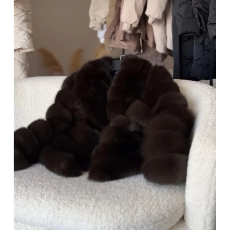 Fox Fur Coat Real Women'S New Fashion Furry And Skin Clothing Natural New In Coats & Jackets