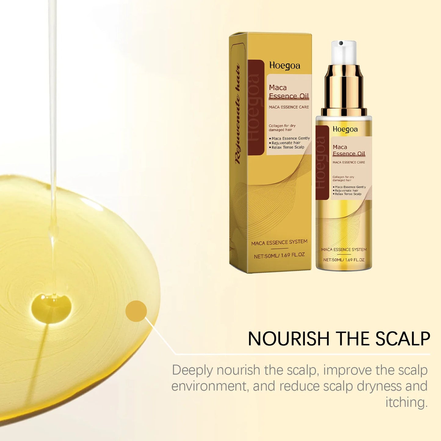 Hoegoa Hair Care Oils Keep Smoothing Deep Nourishing Repairing Damaged Oil Control Reducing Frizz Scalp Treatment Serum 50ml