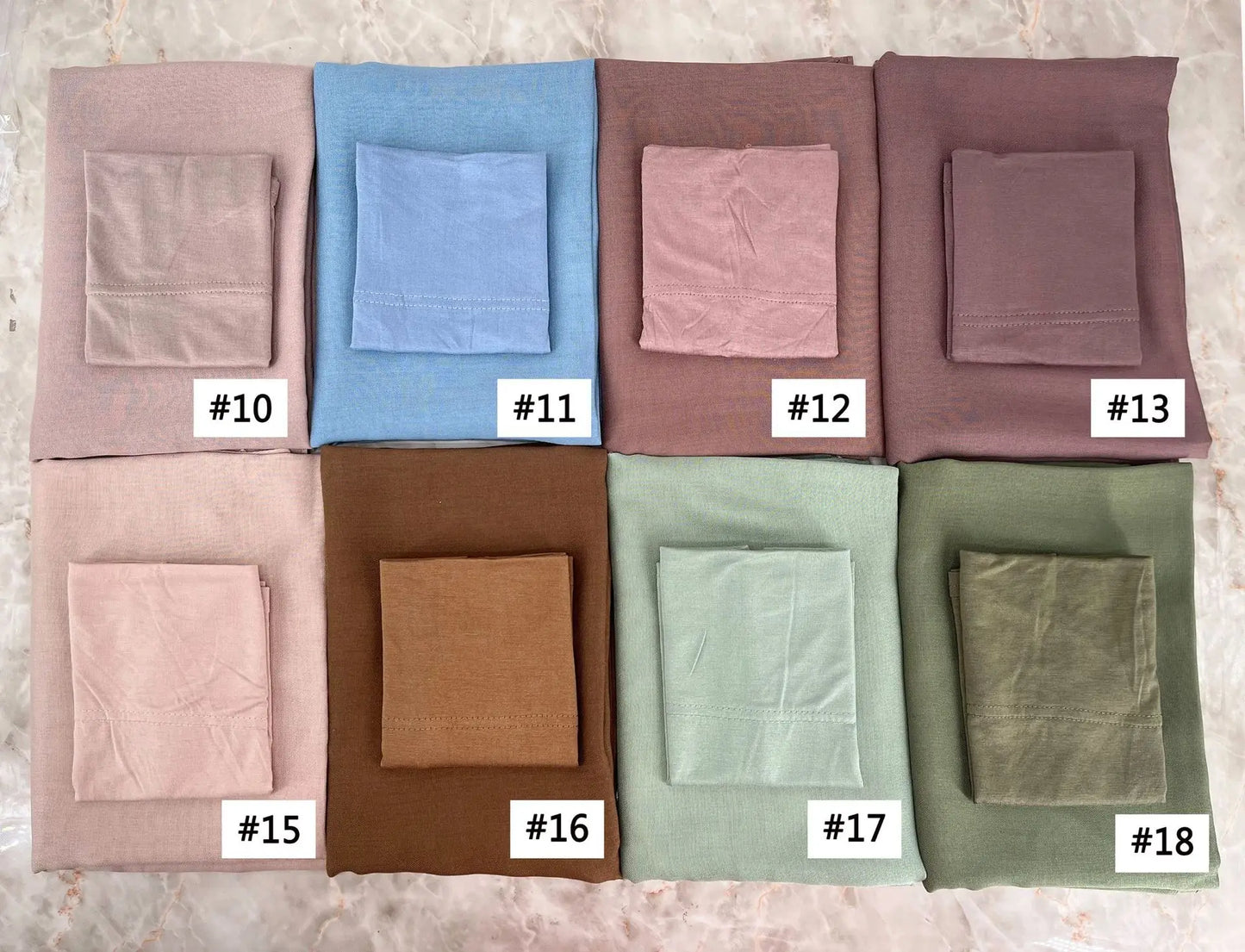84colors Modal Hijab with Modal Undercap Set Basic Stretchy Pullover Headscarf Thin Breathable Sunscreen Head Wrap Hijabs Scarf