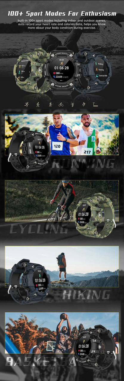2026 Altitude Barometer Men's Smartwatch Bluetooth Talking Compass Air Pressure Multi Sport Smart Watch for iOS Android