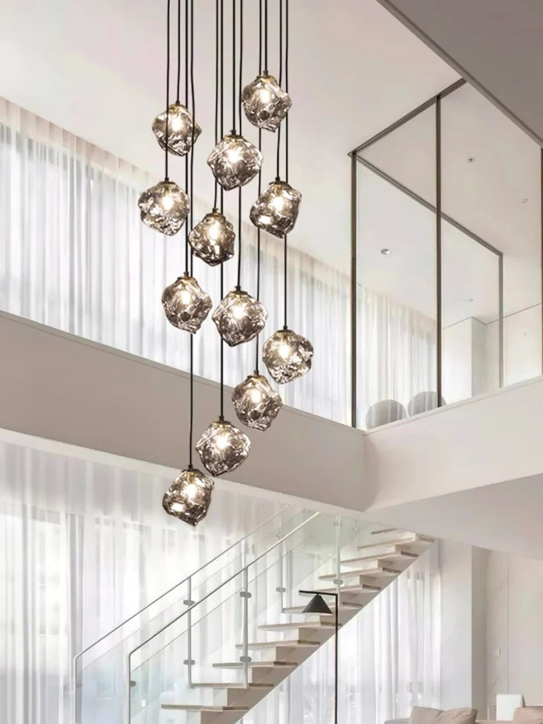 Modern home decor led lights pendant light lamps forstaircase Chandeliers for living room hanging light indoor lighting