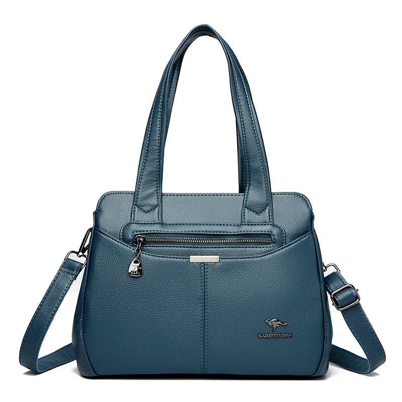 High Quality Ladies Soft Leather Shoulder Bag Designer Luxury Handbags Tote Bags For Womens 2025 Female Crossbody Messenger Bags