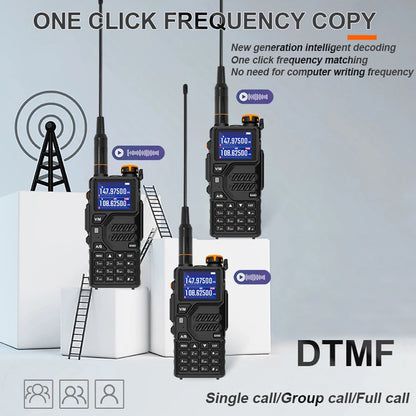 2026 Baofeng UV-K5 Plus Walkie Talkie 12W High Capacity AM FM Two Way Radio Full Band LCD 999CH Frequency Copy NOAA Noise Reduce