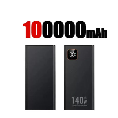 Lenovo 140W Super Fast Charging 2026 Ultra Capacity CCC Portable Charger Power Bank For IPhone Samsung 500000mAh