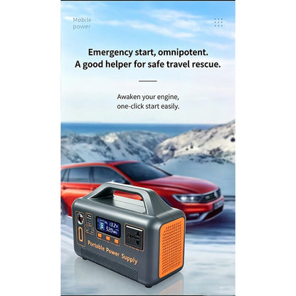 500W portable power station, solar generator 220V 384Wh 30Ah large capacity mobile power supply LiFePO4 emergency power supply