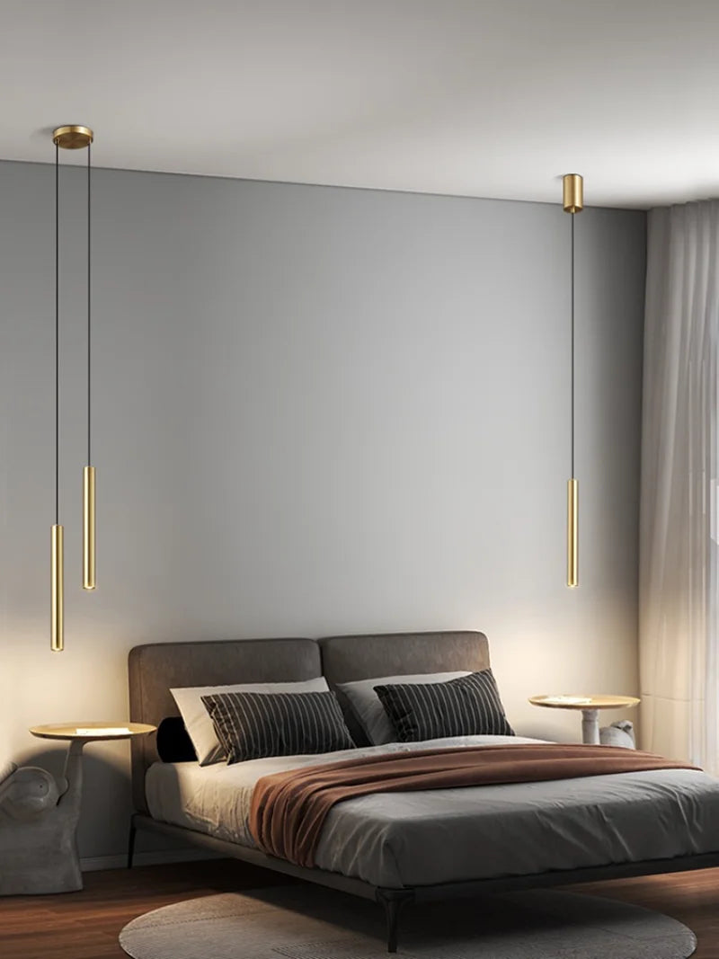 Minimalist Bedside Pendant Lamp Bedroom Spotlight Restaurant Bar Kitchen Dining Hall Island Platform Lights Hanging Lighting Led